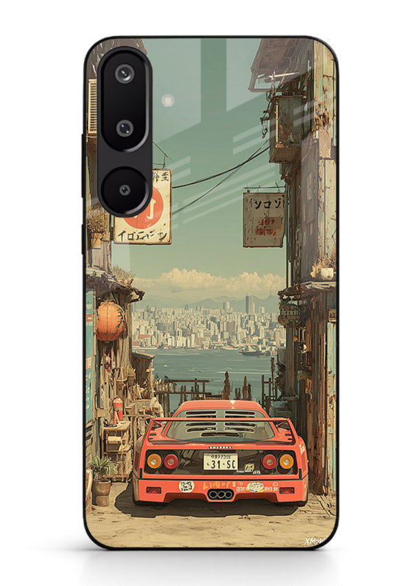 tokyo street car aesthetic art Samsung M16 5G glass cover japanese city scene case