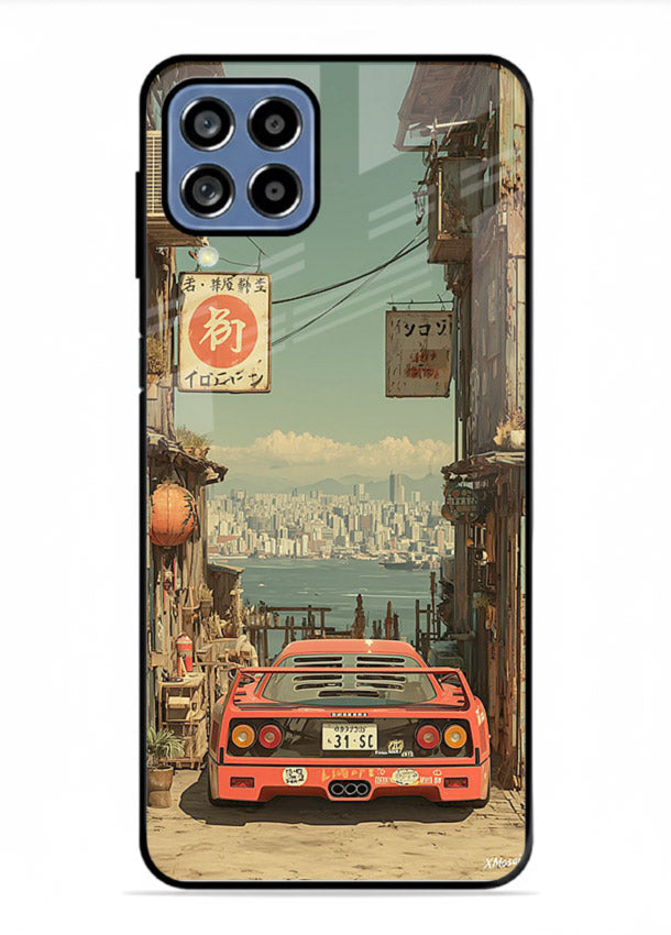 tokyo street car aesthetic art Samsung F22 4G glass cover japanese city scene case