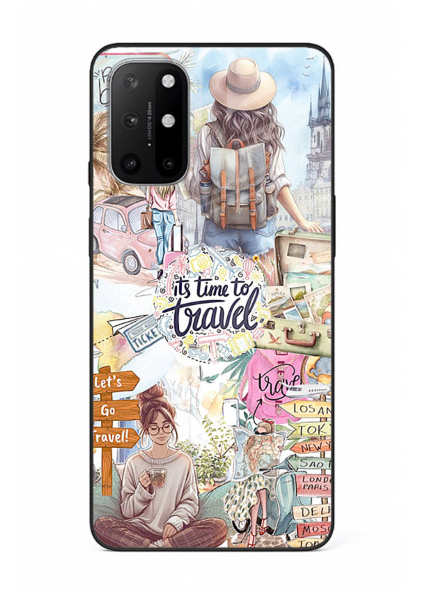 Travel Collage Journal scrapbook artwork OnePlus 8T glass back cover