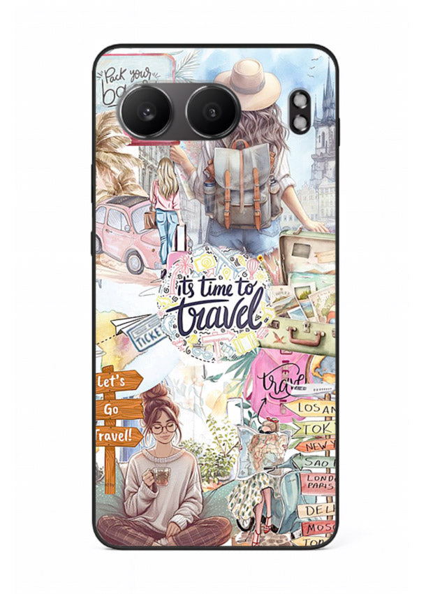 Travel Collage Journal scrapbook artwork OnePlus Nord 4 glass back cover