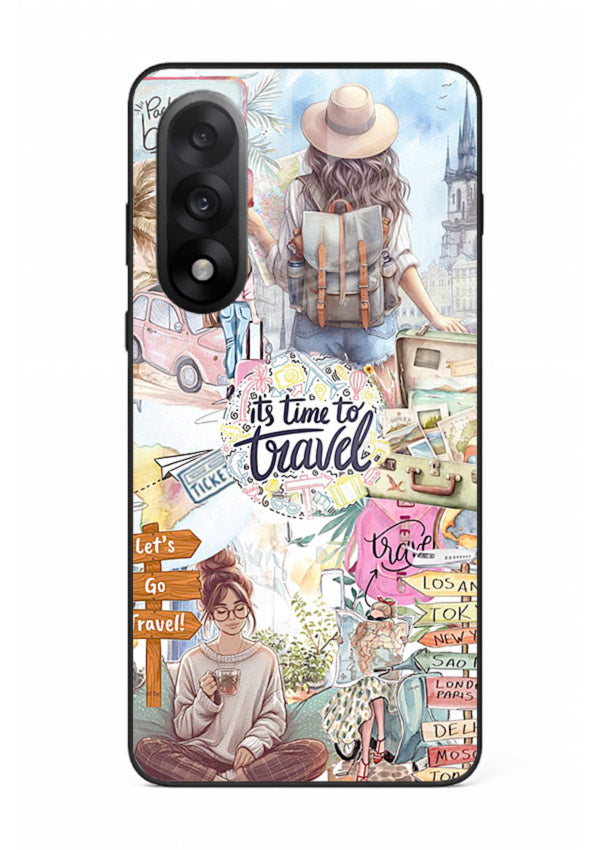 Travel Collage Journal scrapbook artwork OnePlus Nord 5 glass back cover
