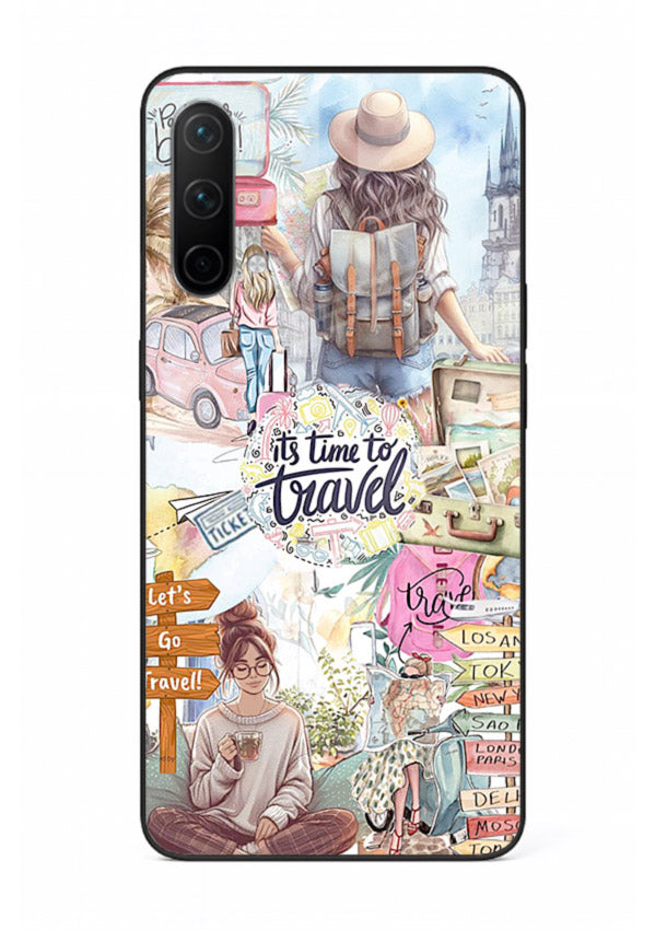 Travel Collage Journal scrapbook artwork OnePlus Nord CE 5G glass back cover
