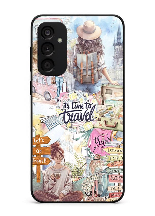 Travel Collage Journal scrapbook artwork Samsung F54 5G glass back cover