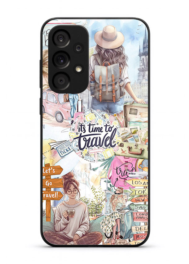 Travel Collage Journal scrapbook artwork Samsung M32 5G glass back cover