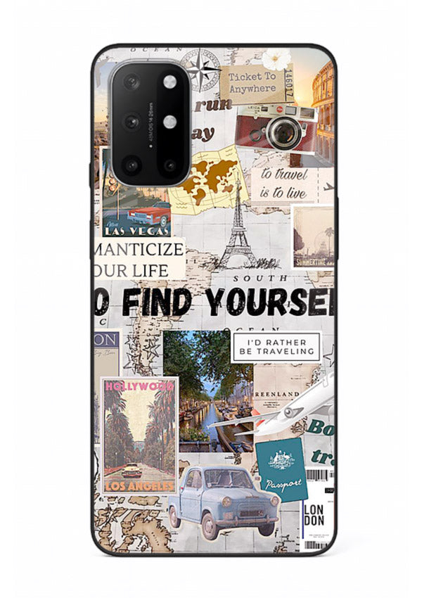 Travel Photo Collage aesthetic artwork OnePlus 8T glass back cover