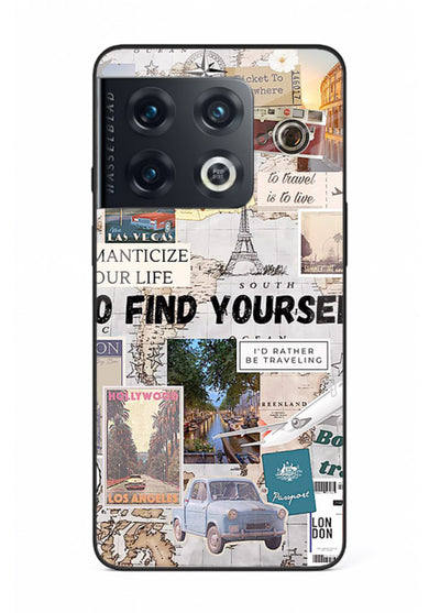 Travel Photo Collage aesthetic artwork OnePlus 10 Pro glass back cover