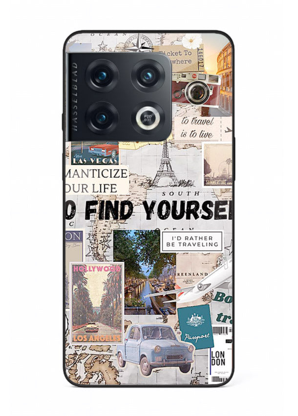 Travel Photo Collage aesthetic artwork OnePlus 10 Pro glass back cover