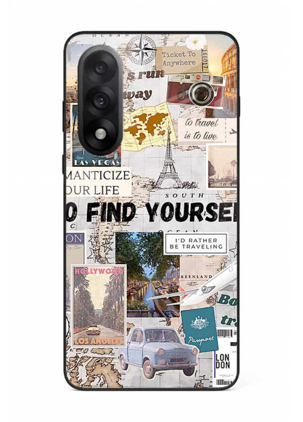 Travel Photo Collage aesthetic artwork OnePlus Nord 5 glass back cover