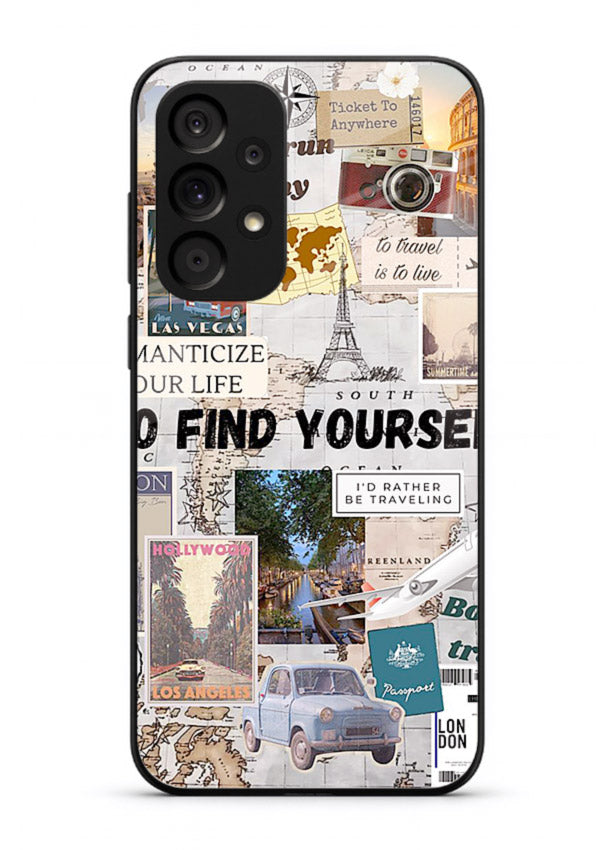 Travel Photo Collage aesthetic artwork Samsung A53 5G glass back cover