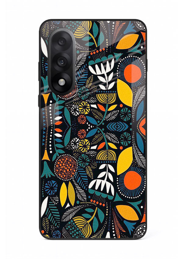 Tribal Botanical Art earthy tribal botanical pattern OnePlus Nord 5 glass back cover