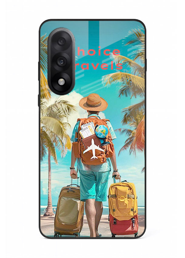 Tropical Beach Traveler summer artwork OnePlus Nord 5 glass back cover