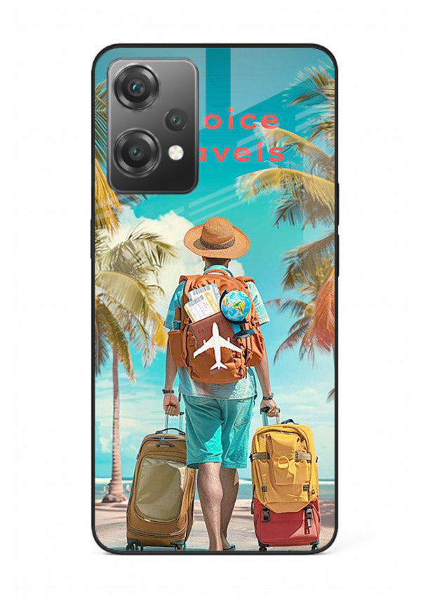 Tropical Beach Traveler summer artwork OnePlus Nord CE2 Lite 5G glass back cover