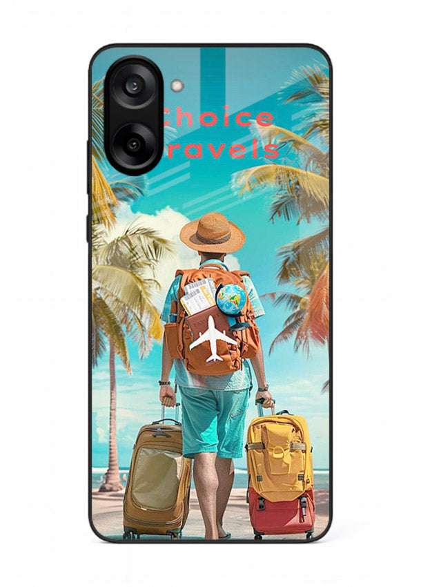 Tropical Beach Traveler summer artwork OnePlus Nord CE5 glass back cover