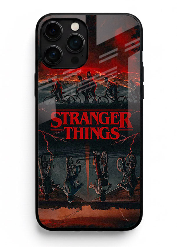 Dark supernatural landscape artwork printed on premium tempered glass iPhone 13 Pro Max back cover