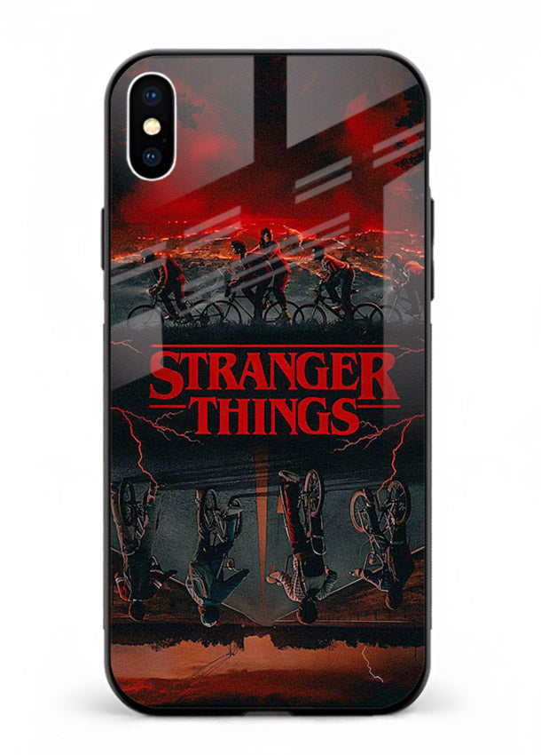 Dark supernatural landscape artwork printed on premium tempered glass iPhone XS Max back cover