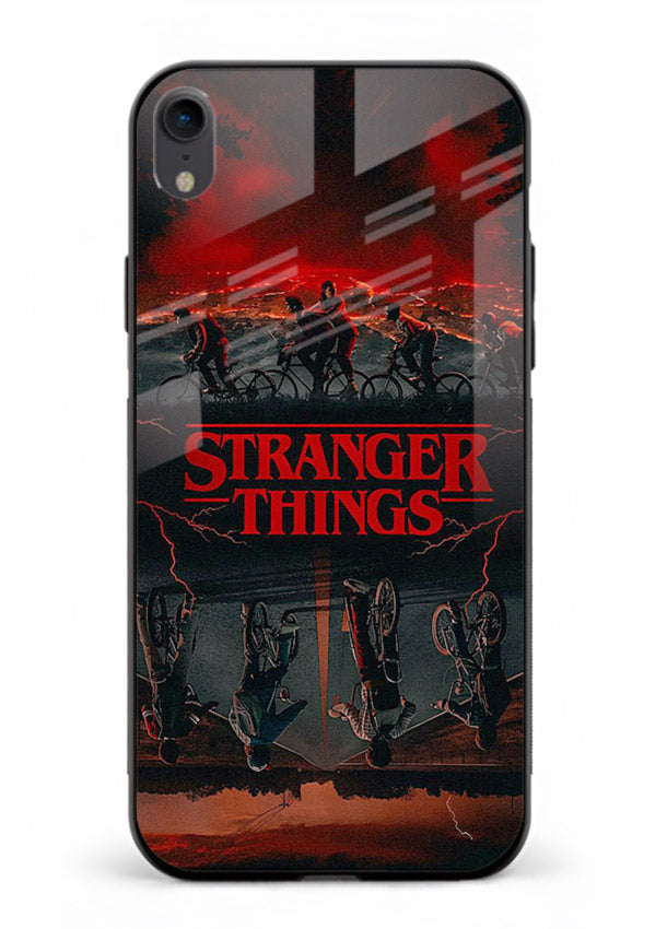 Dark supernatural landscape artwork printed on premium tempered glass iPhone XR back cover