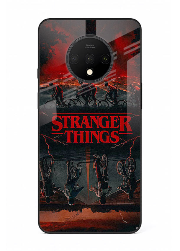 Dark supernatural landscape artwork printed on premium tempered glass OnePlus 7T back cover