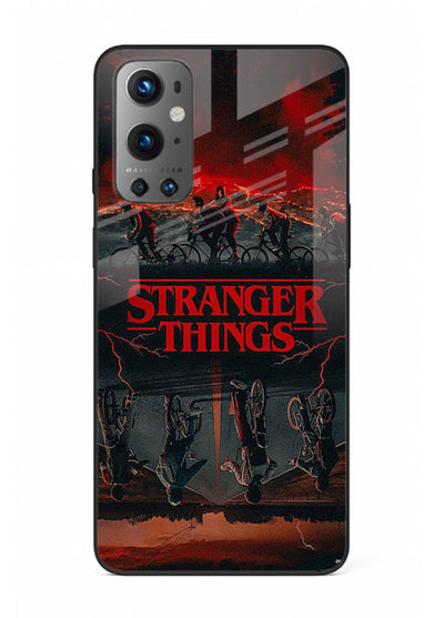 Dark supernatural landscape artwork printed on premium tempered glass OnePlus 9 back cover