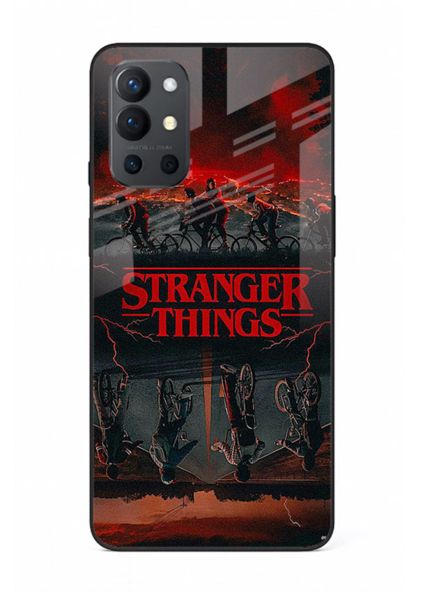 Dark supernatural landscape artwork printed on premium tempered glass OnePlus 9R back cover