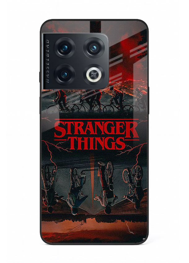Dark supernatural landscape artwork printed on premium tempered glass OnePlus 10 Pro back cover