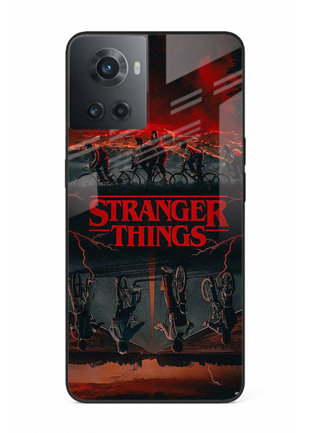Dark supernatural landscape artwork printed on premium tempered glass OnePlus 10R back cover