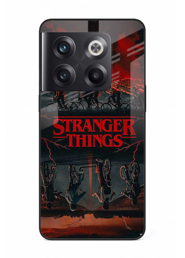 Dark supernatural landscape artwork printed on premium tempered glass OnePlus 10T back cover