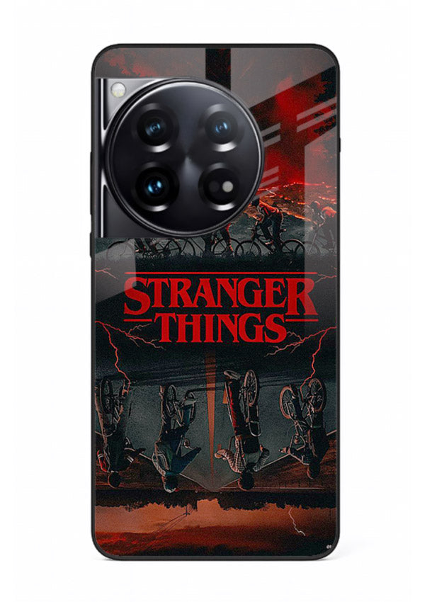 Dark supernatural landscape artwork printed on premium tempered glass OnePlus 12 back cover