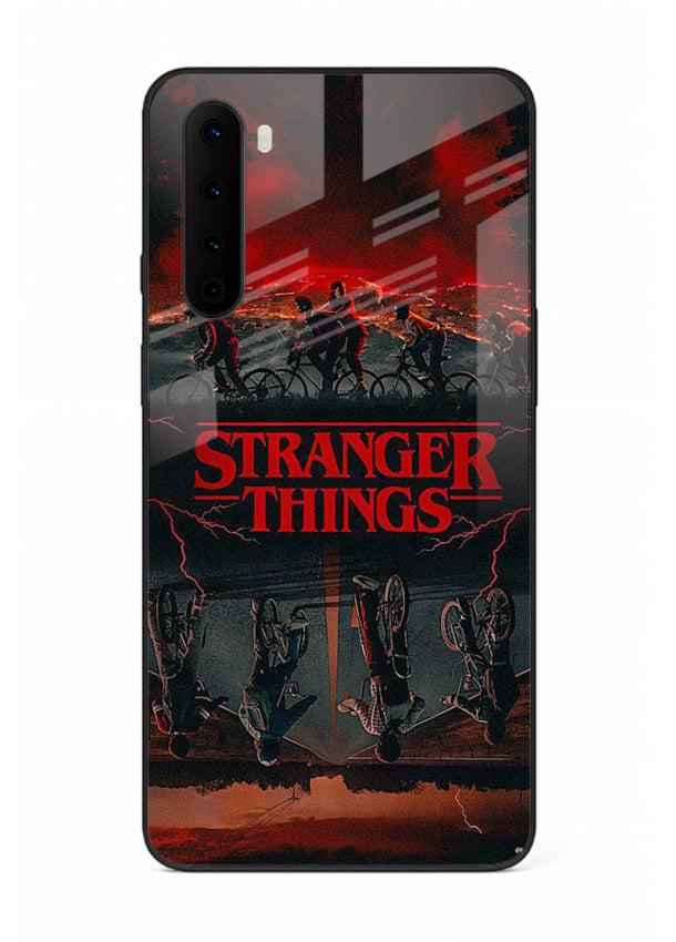 Dark supernatural landscape artwork printed on premium tempered glass OnePlus Nord back cover