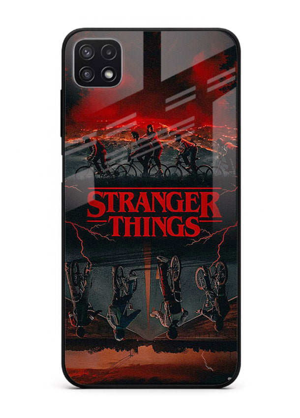 Dark supernatural landscape artwork printed on premium tempered glass Samsung A22 5G back cover