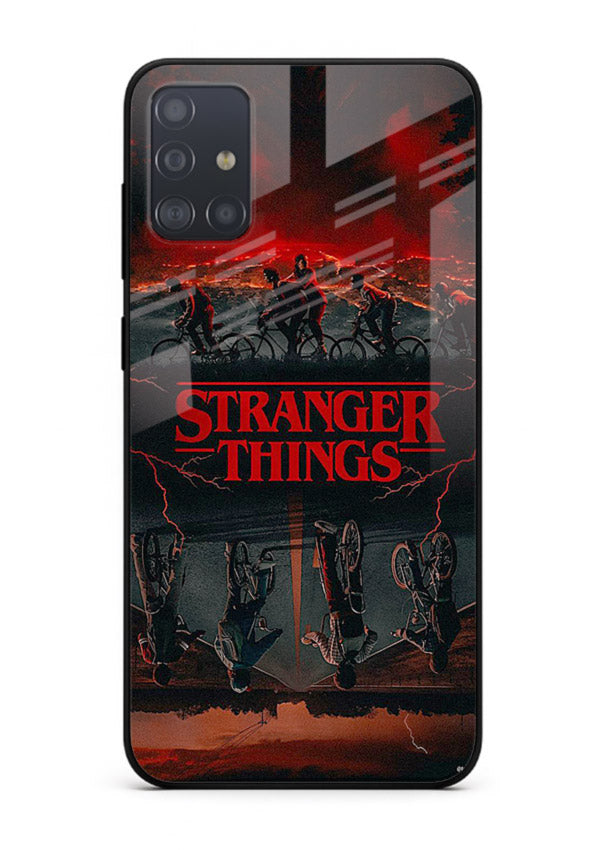 Dark supernatural landscape artwork printed on premium tempered glass Samsung A71 back cover
