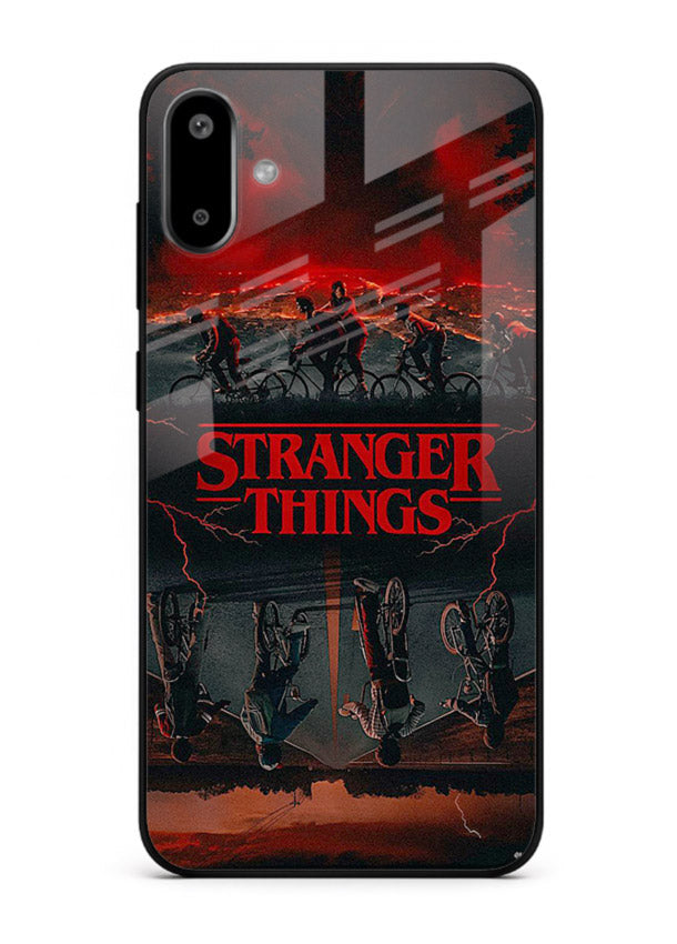 Dark supernatural landscape artwork printed on premium tempered glass Samsung F06 5G back cover