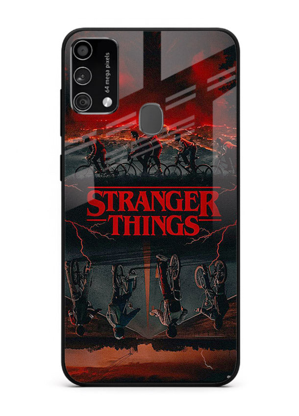 Dark supernatural landscape artwork printed on premium tempered glass Samsung F41 back cover