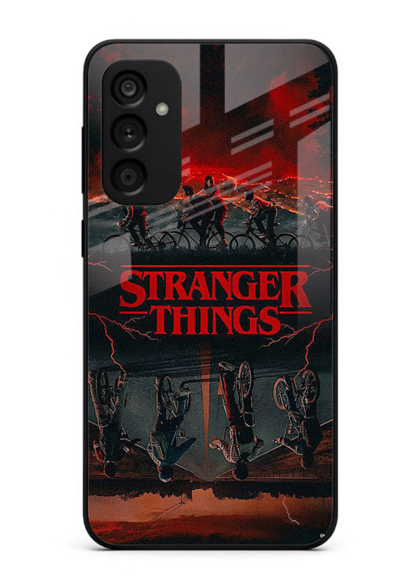 Dark supernatural landscape artwork printed on premium tempered glass Samsung A04s 5G back cover