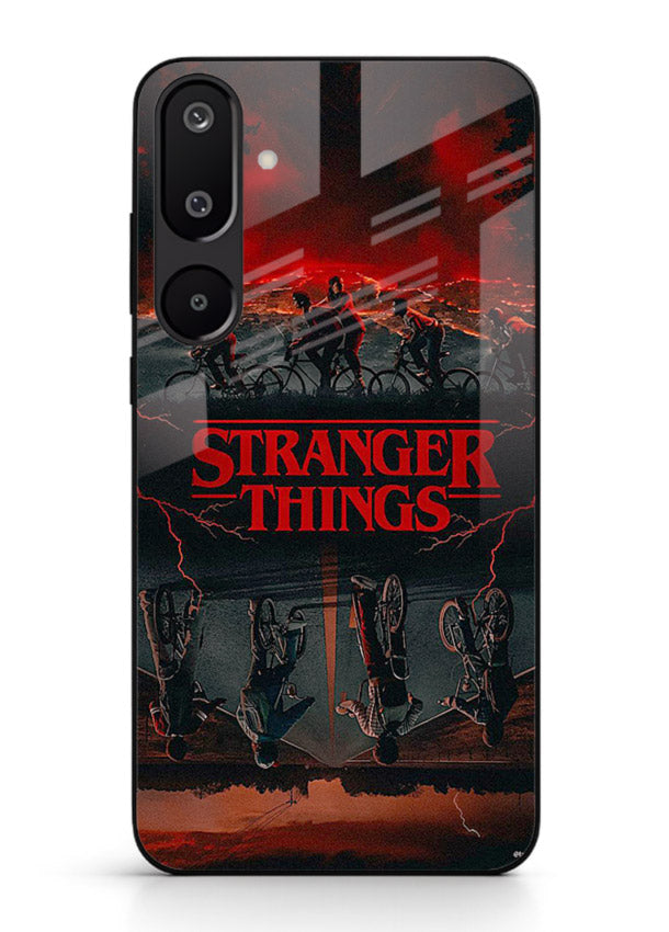 Dark supernatural landscape artwork printed on premium tempered glass Samsung M16 5G back cover