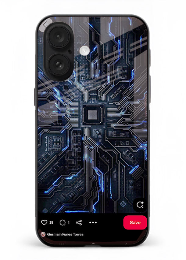 Modern performance car with urban background for iPhone 16 Plus Back Cover