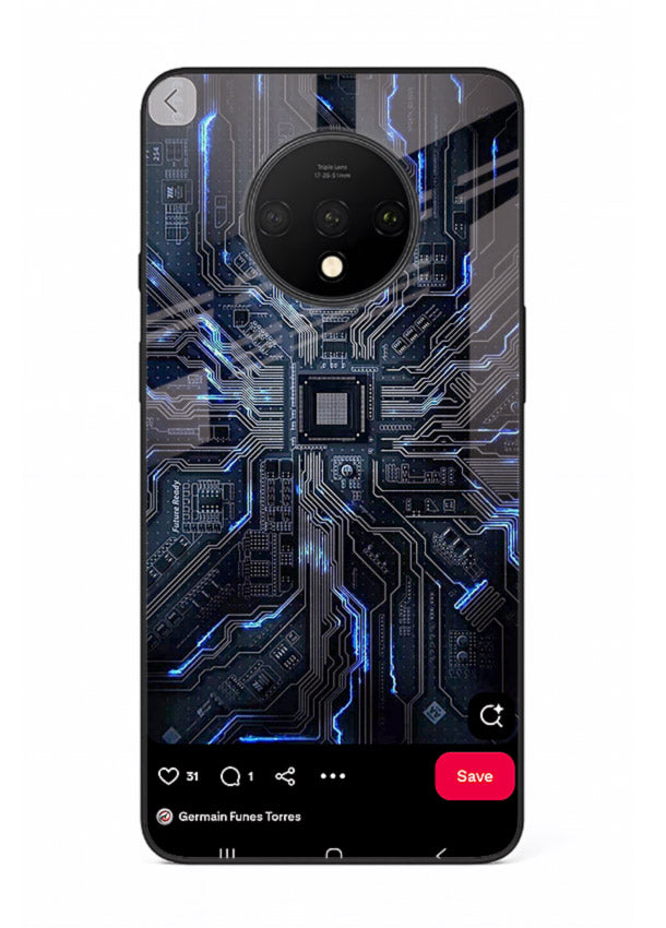 Modern performance car with urban background for OnePlus 7T Back Cover
