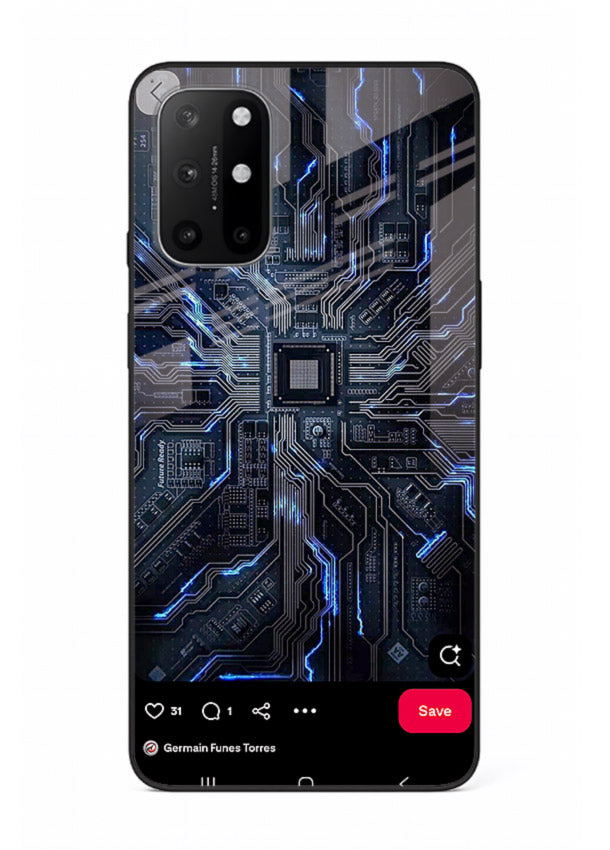 Modern performance car with urban background for OnePlus 8T Back Cover