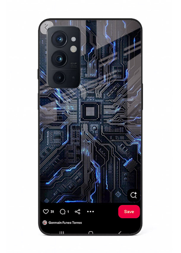 Modern performance car with urban background for OnePlus 9RT Back Cover