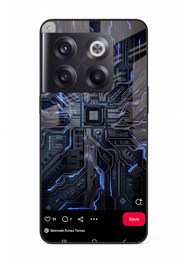Modern performance car with urban background for OnePlus 10T Back Cover