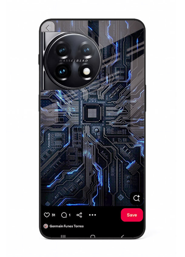 Modern performance car with urban background for OnePlus 11R Back Cover