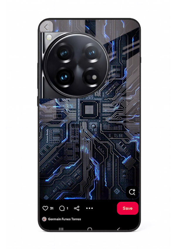 Modern performance car with urban background for OnePlus 12 Back Cover