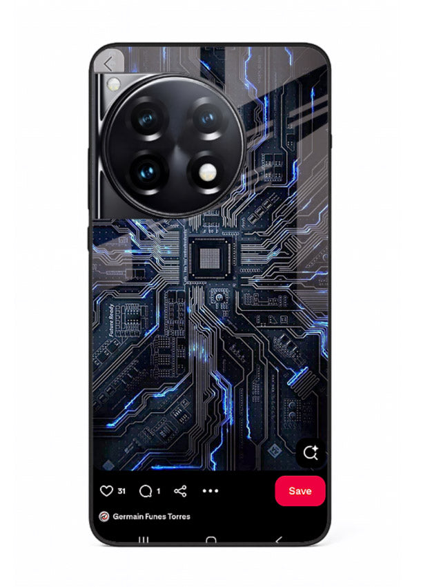 Modern performance car with urban background for OnePlus 12R Back Cover