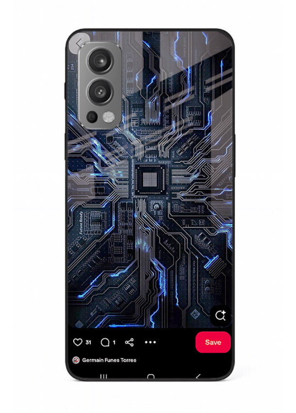Modern performance car with urban background for OnePlus Nord 2 Back Cover