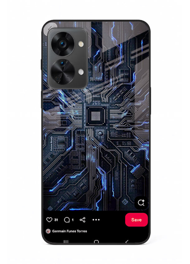 Modern performance car with urban background for OnePlus Nord 2T Back Cover