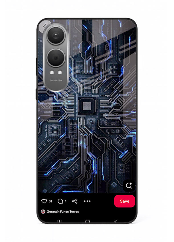 Modern performance car with urban background for OnePlus Nord CE4 Lite Back Cover