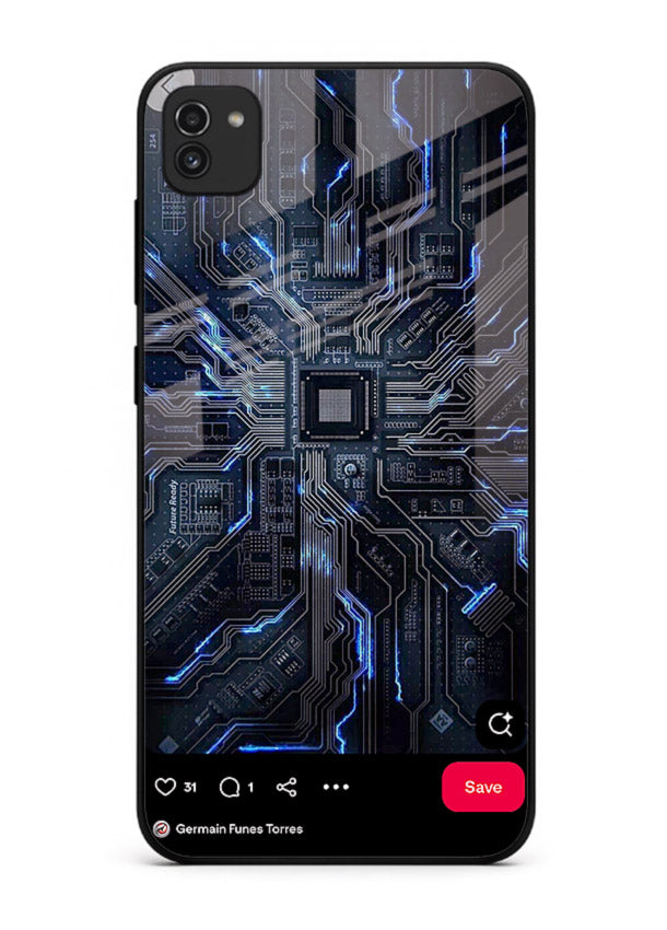 Modern performance car with urban background for Samsung A03 Back Cover