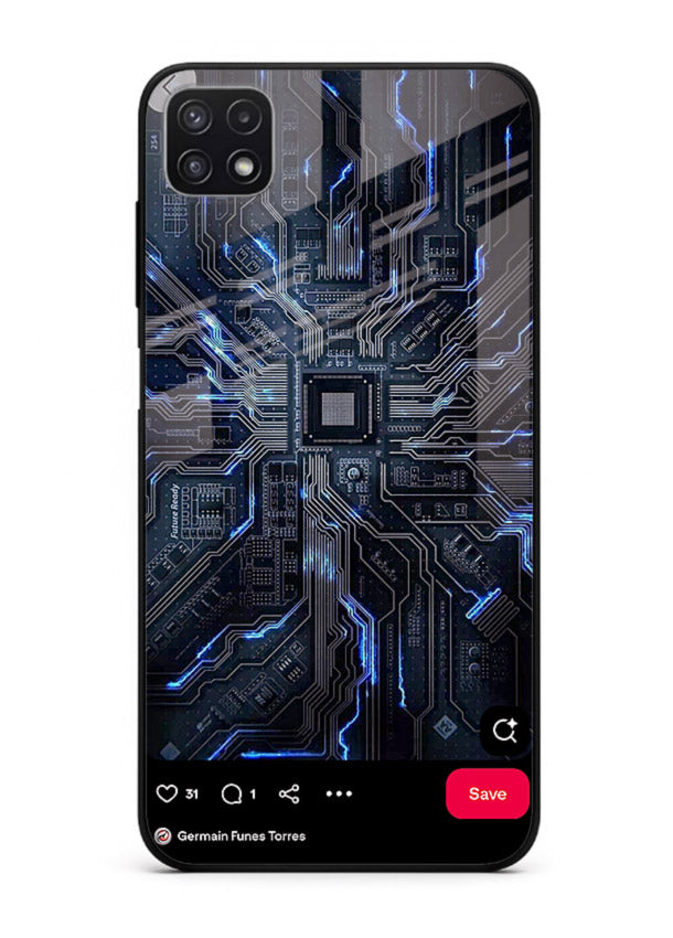 Modern performance car with urban background for Samsung F42 5G Back Cover