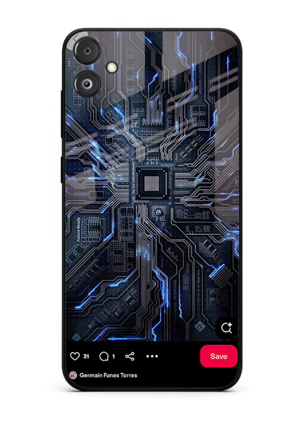 Modern performance car with urban background for Samsung F14 5G Back Cover