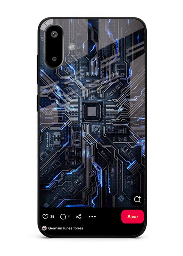 Modern performance car with urban background for Samsung F06 5G Back Cover