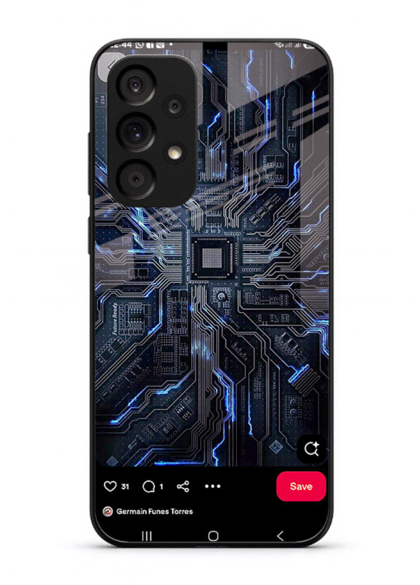 Modern performance car with urban background for Samsung A73 5G Back Cover